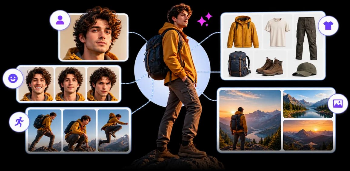 Character identity with appearance and wardrobe details