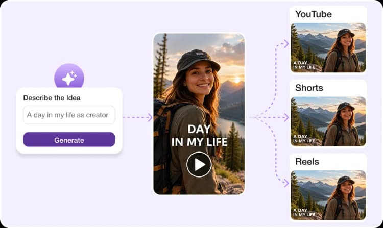Content idea expanded into YouTube, Shorts, and Reels