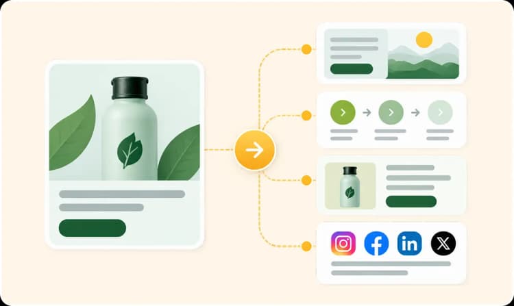 Product story expanded into social and campaign visuals