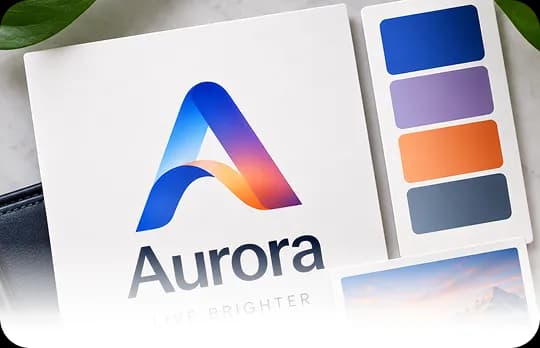 Color and identity system for the Aurora logo