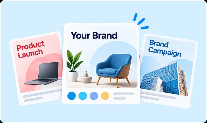 Brand and campaign thumbnail templates with consistent identity