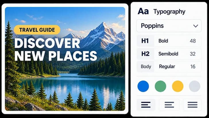 Headline typography controls for thumbnail text