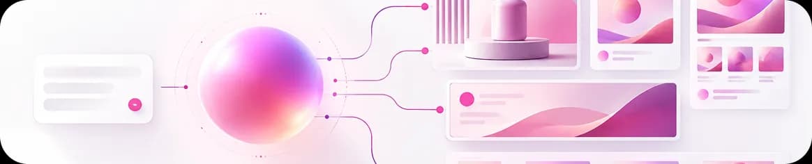 Abstract illustration of a single idea branching into multiple creative outputs