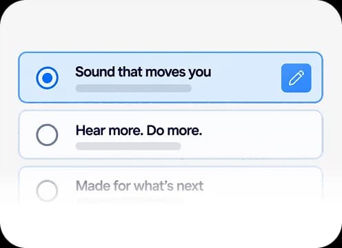 Messaging options for a print advertisement
