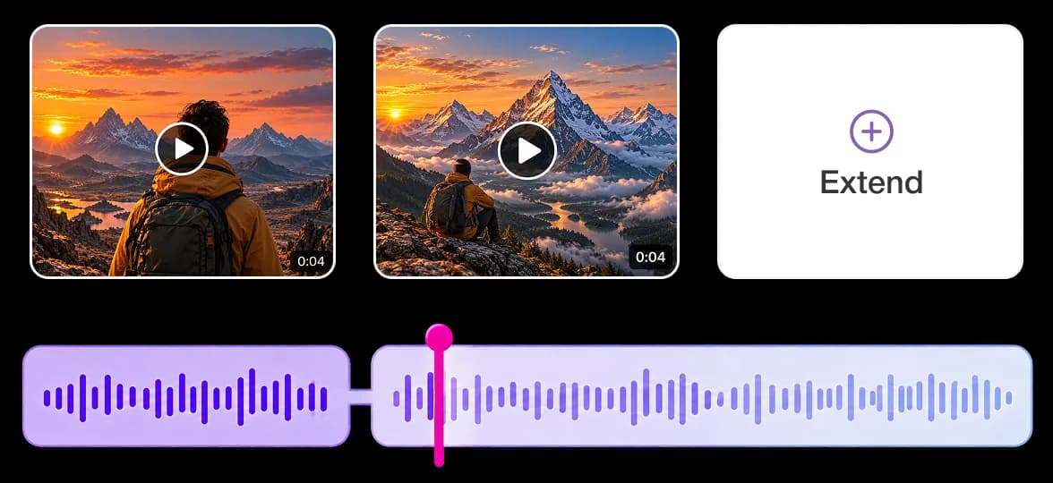 Extend an existing video on a timeline